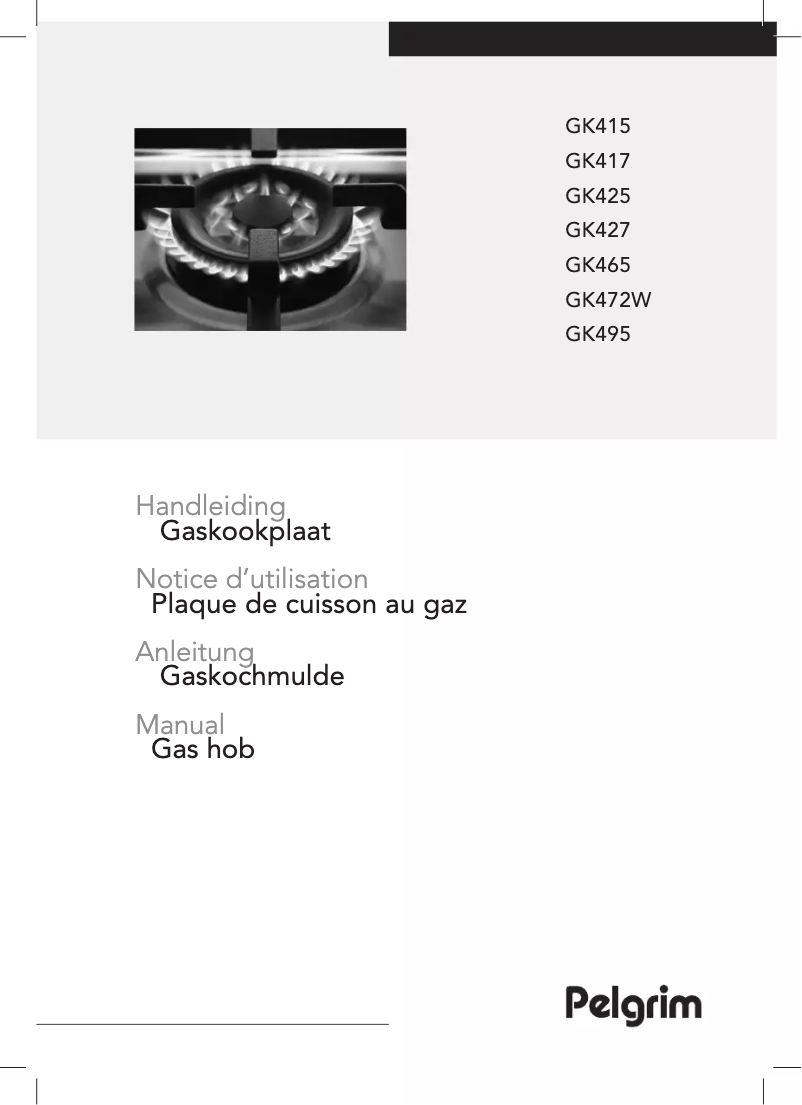 Page n°1 - Manuel utilisateur Pelgrim GK427RVSA