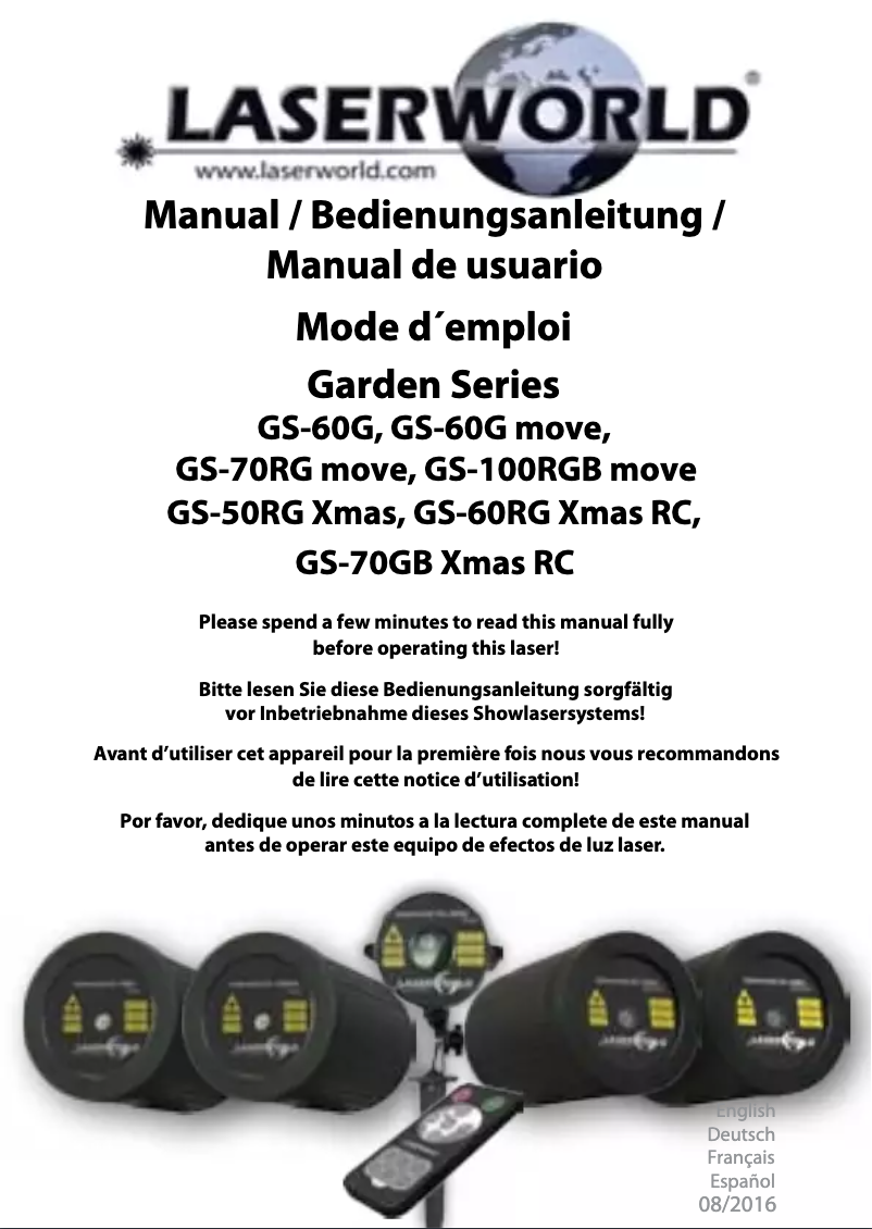 Image de la première page du manuel de l'appareil GS-70GB XMas RC