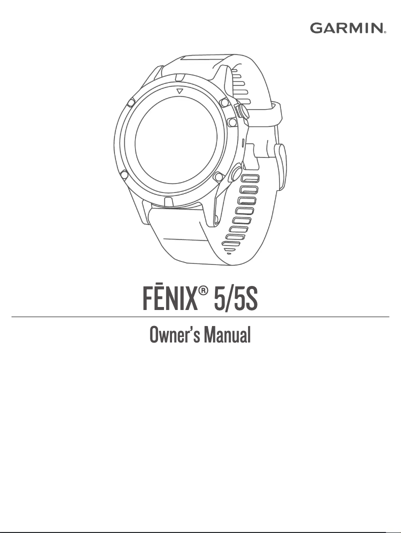 Image de la première page du manuel de l'appareil fēnix 5X