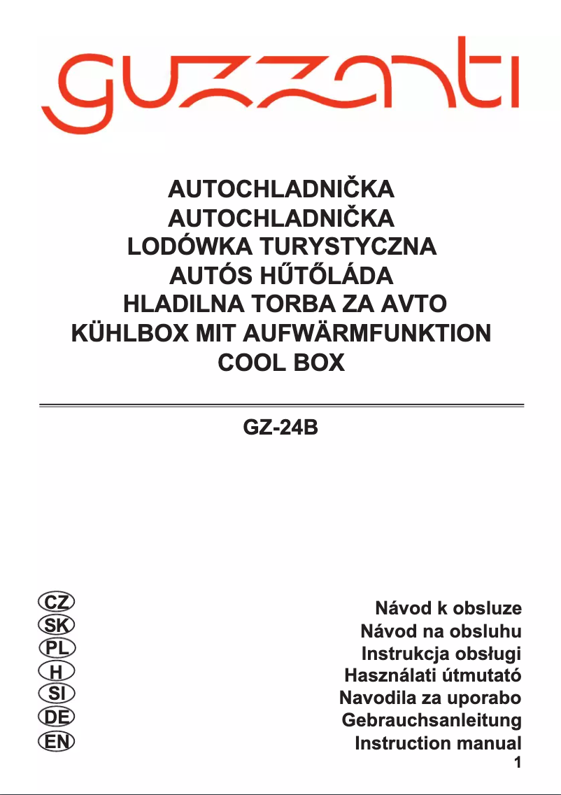 Página 1 del manual Manual de usuario Guzzanti GZ 24B