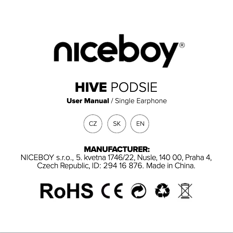 Page n°1 - Manuel utilisateur Niceboy HIVE Podsie