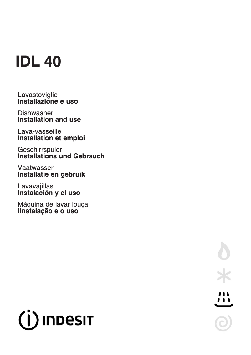 Página 1 del manual Manual de usuario Indesit IDL 40 EU.C