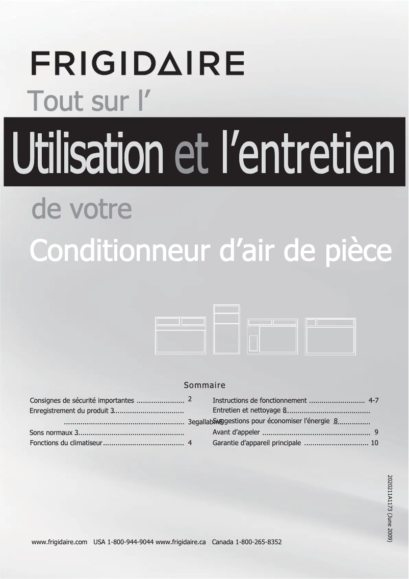 Image de la première page du manuel de l'appareil FRA054XT7