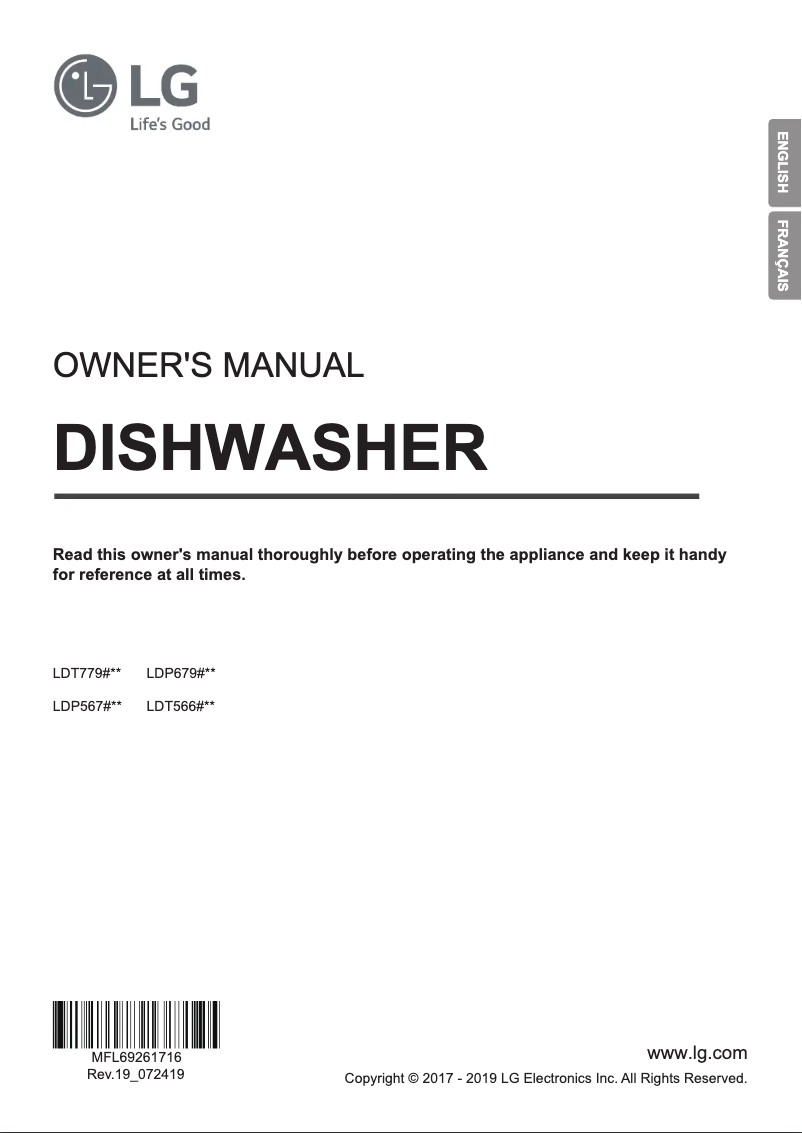 Página 1 del manual Manual de usuario LG LDT7797BM