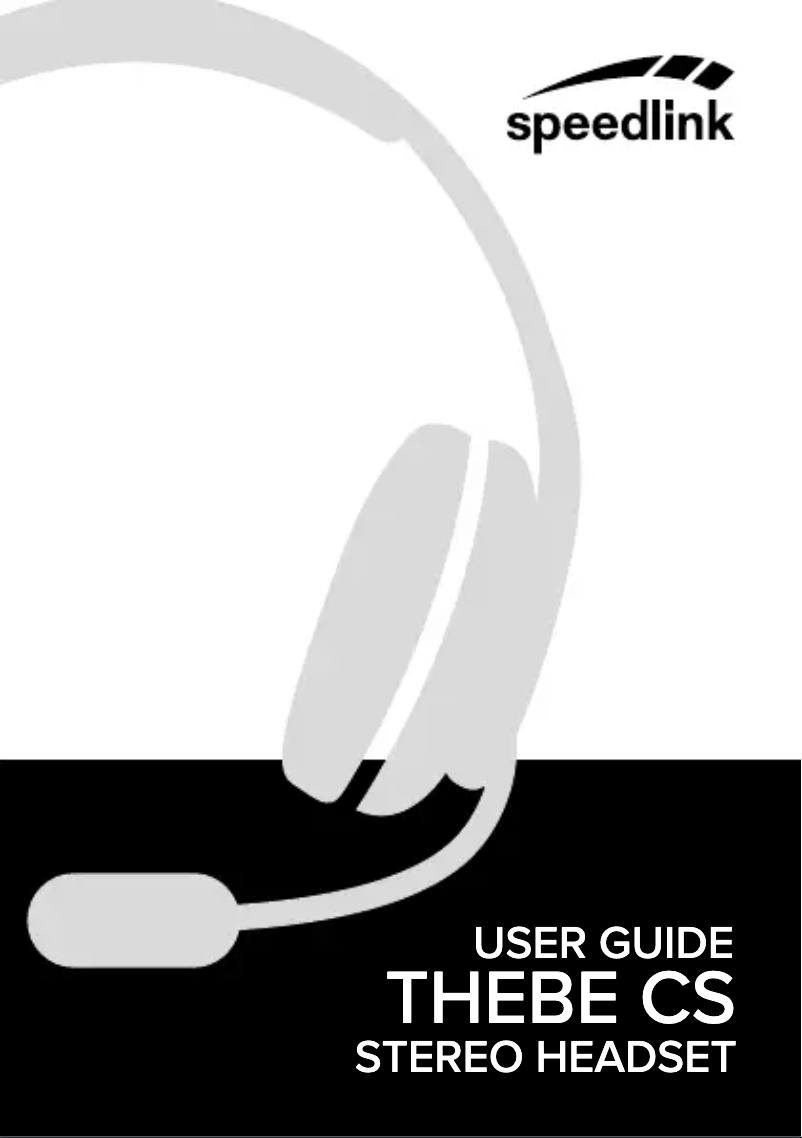 Page 1 de la notice Manuel utilisateur Speed-Link Thebe CS SL-8727-BK-01