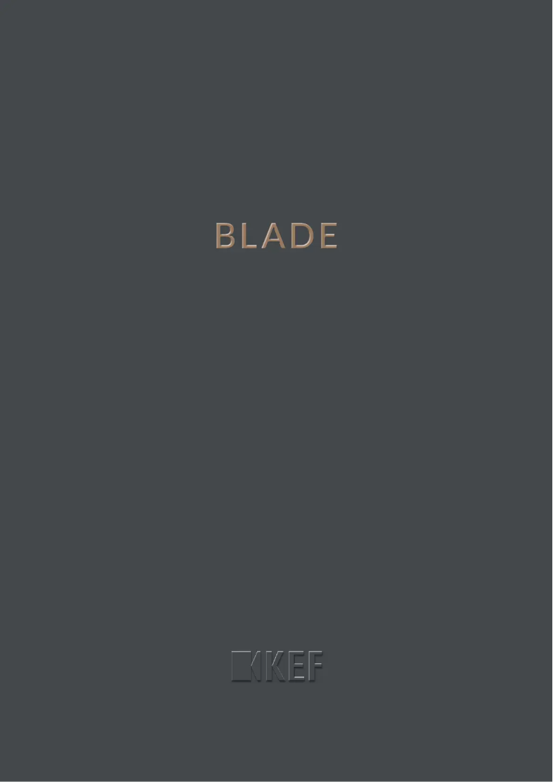 Page 1 de la notice Brochure KEF BLADE TWO