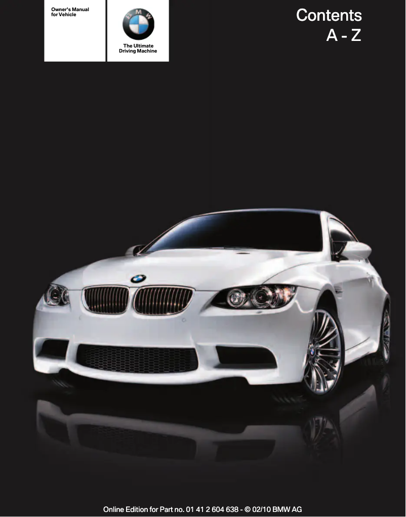 Image de la première page du manuel de l'appareil M3 Convertible (2011)