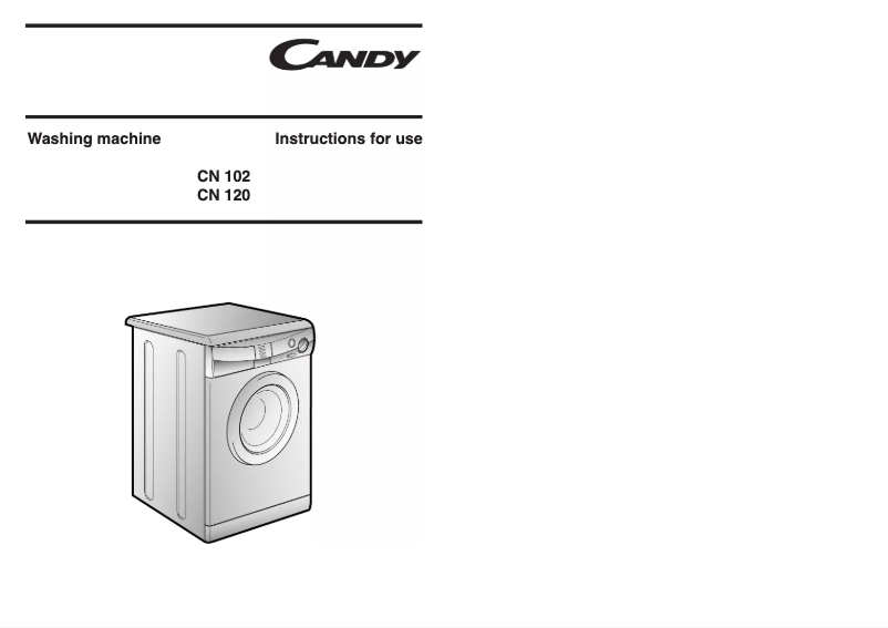 Page n°1 - Manuel utilisateur Candy LB CN 120 T UK