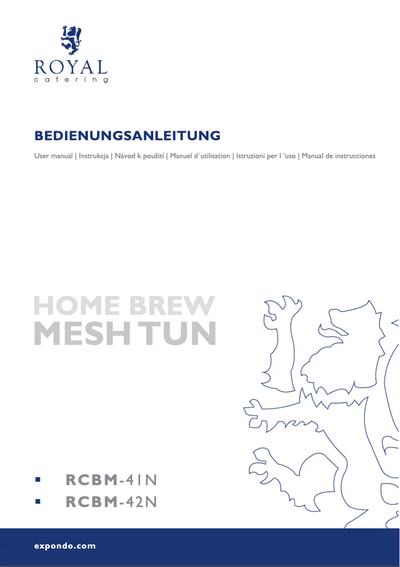 Page n°1 - Manuel utilisateur Royal Catering RCBM-41N
