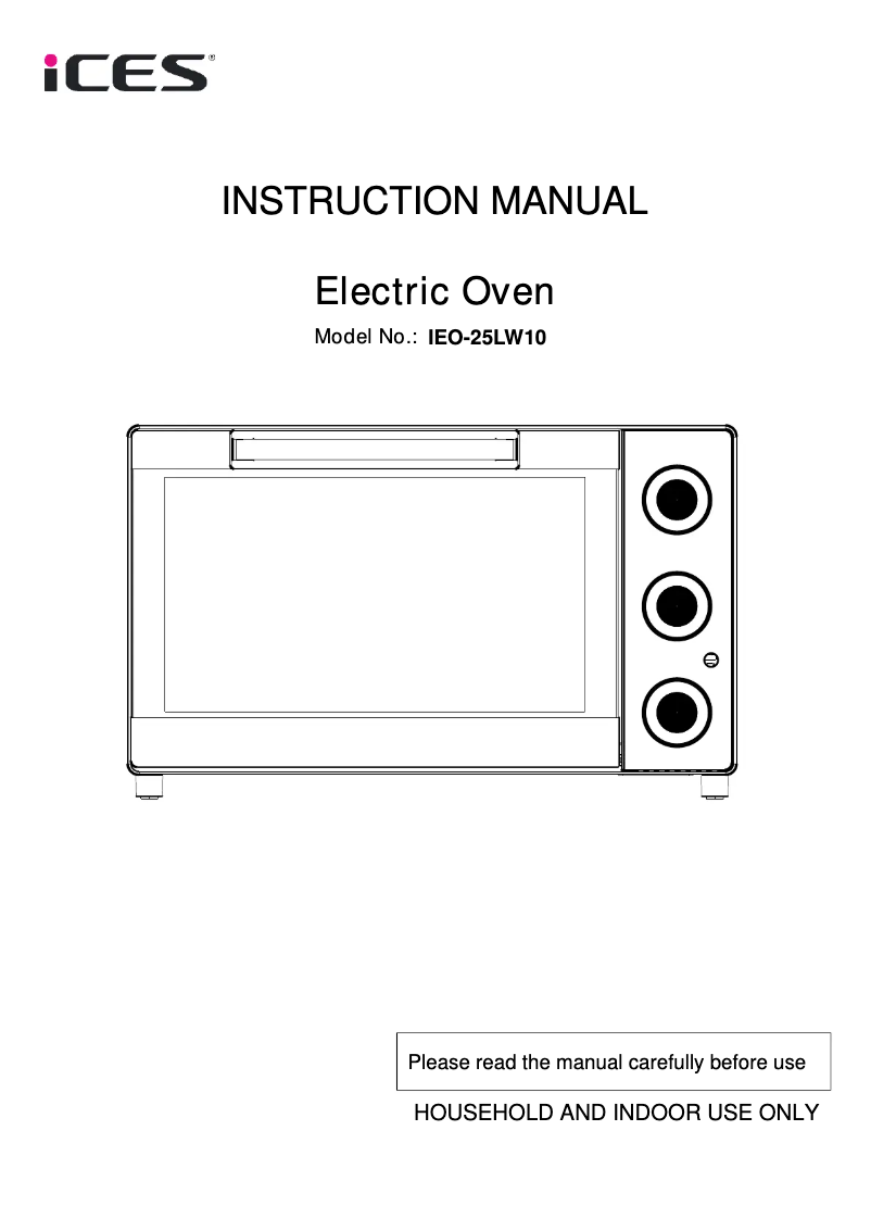Imagen de la primera página del manual del dispositivo IEO-25LW10