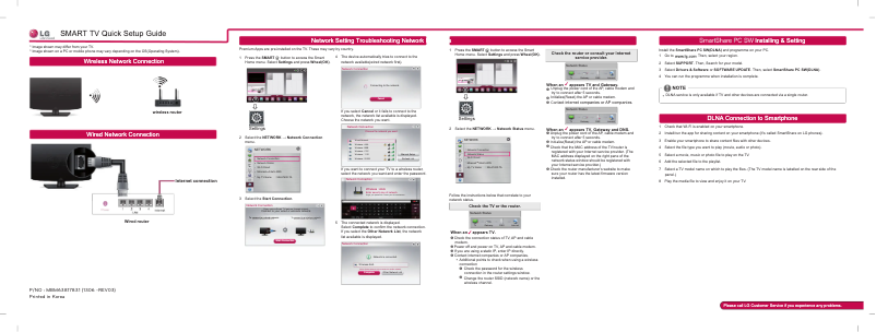 Page 1 de la notice Guide d'installation LG 55LA6610