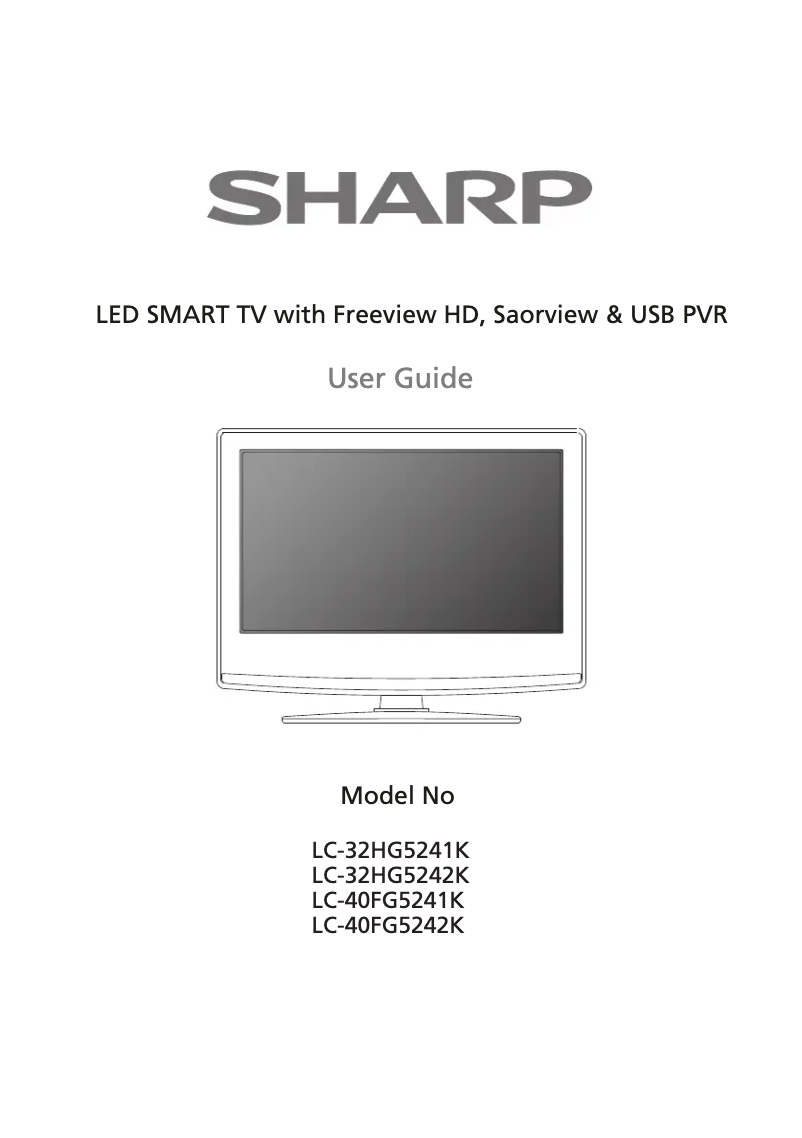Page 1 de la notice Manuel utilisateur Sharp LC-40CFG5242K