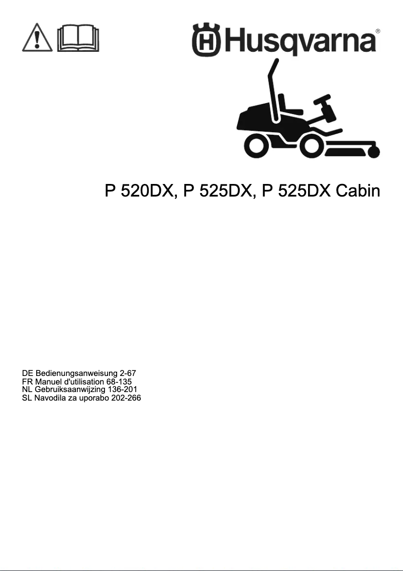 Page n°1 - Manuel utilisateur Husqvarna P 525DX