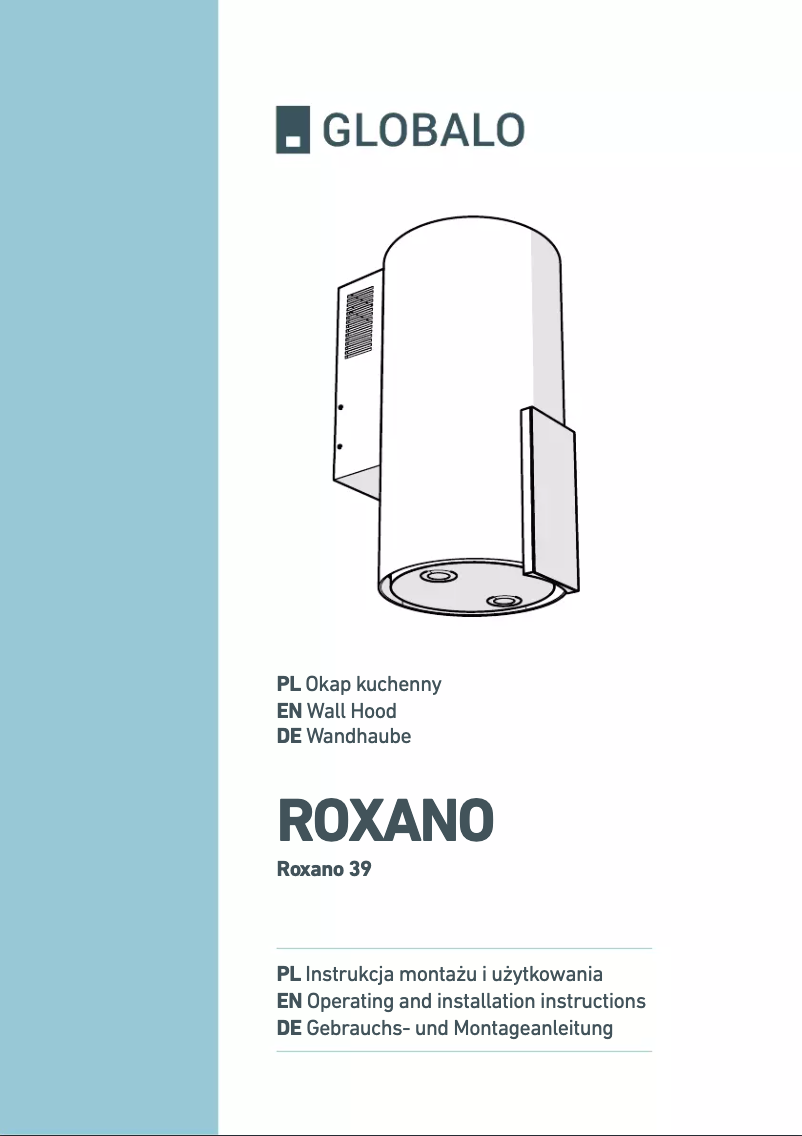 Page 1 de la notice Manuel utilisateur Globalo ROXANO 39.1