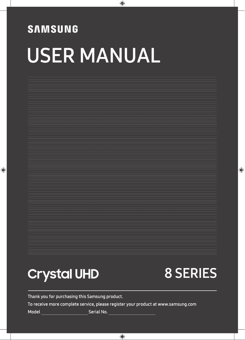 Page n°1 - Manuel utilisateur Samsung UE55TU8000KXXU