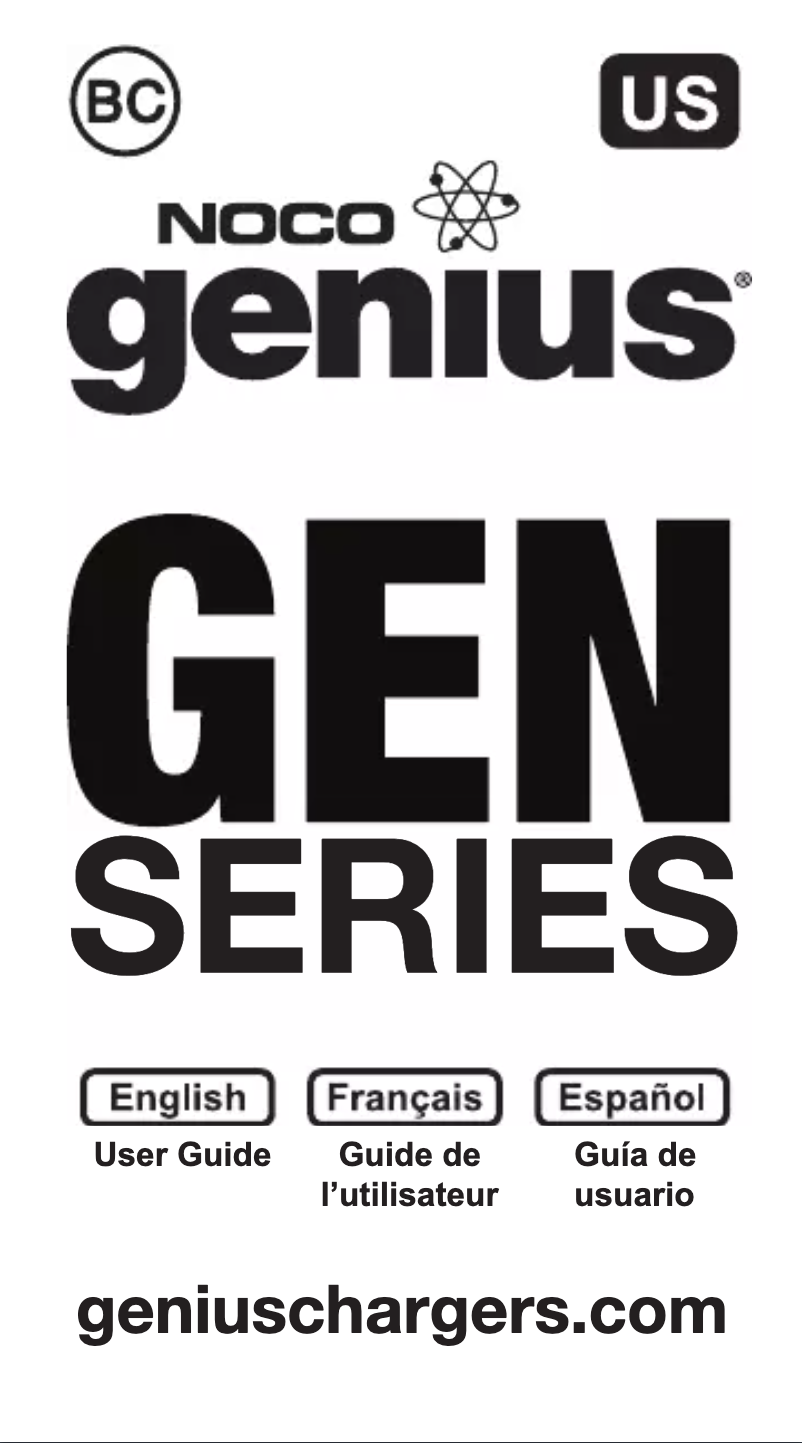 Page 1 de la notice Manuel utilisateur NOCO Genius GEN3