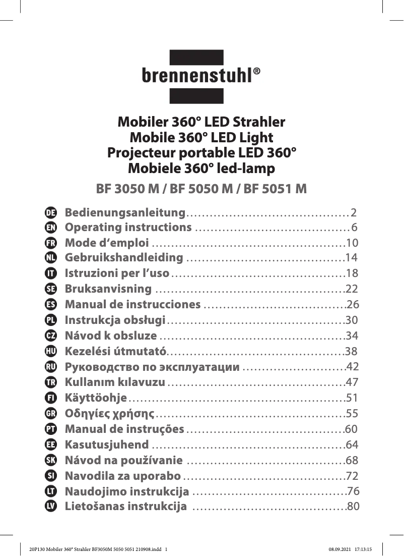 Page 1 de la notice Manuel utilisateur Brennenstuhl GS 4 DE
