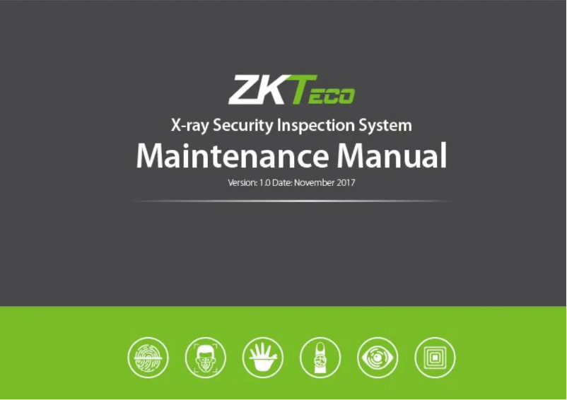 Page 1 de la notice Manuel utilisateur ZKTeco ZKX10080