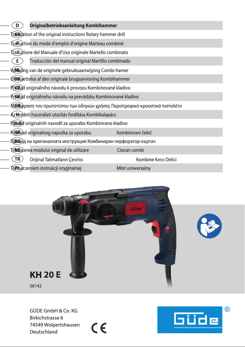 Page n°1 - Manuel utilisateur Güde KH 20