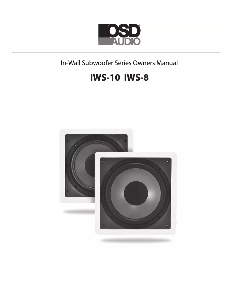 Página 1 del manual Manual de usuario OSD Audio IWS8