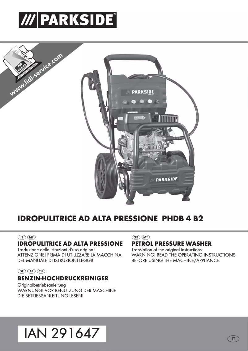 Page n°1 - Manuel utilisateur Parkside PHDB 4 B2