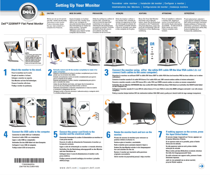 Page n°1 - Manuel utilisateur Dell 2208WFP