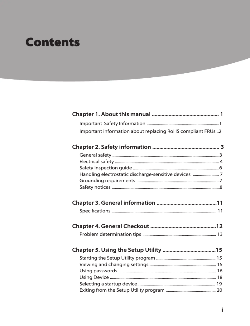 Page 1 de la notice Manuel utilisateur Lenovo Essential H330