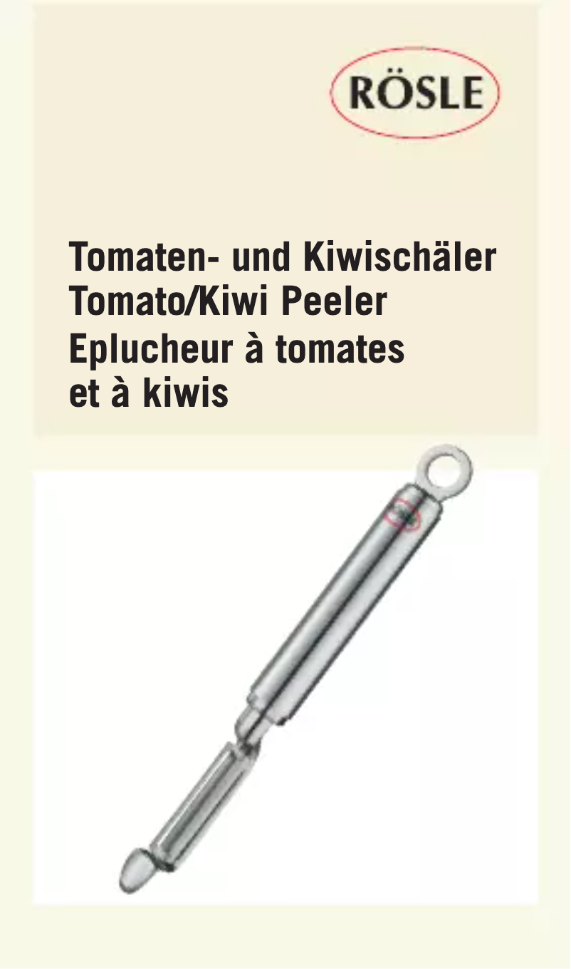 Page 1 de la notice Manuel utilisateur Rösle 12739