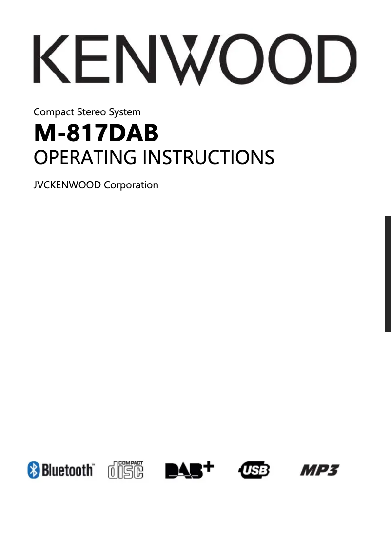 Page 1 de la notice Manuel utilisateur Kenwood M-817DAB