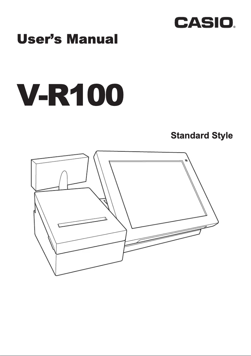 Page 1 de la notice Manuel utilisateur Casio V-R100