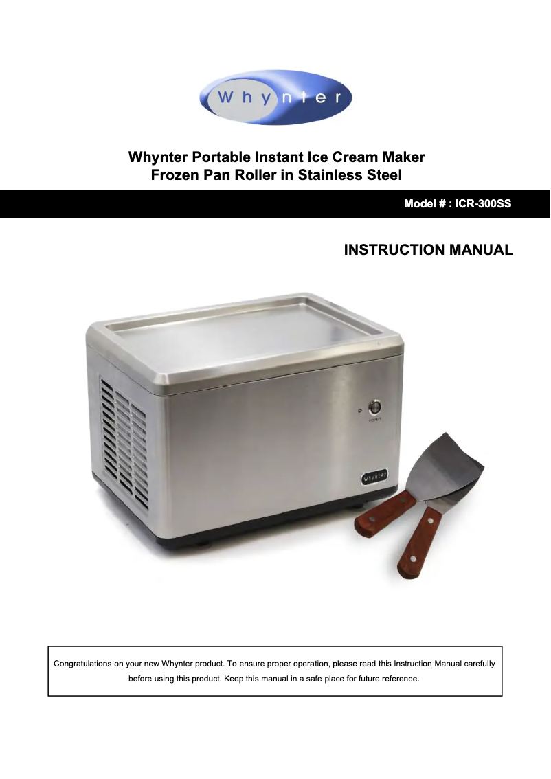 Image de la première page du manuel de l'appareil ICR-300SS