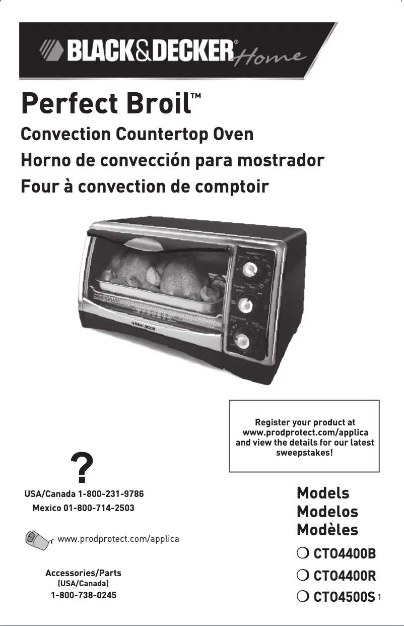 Page n°1 - Manuel utilisateur Black & Decker TO1635B