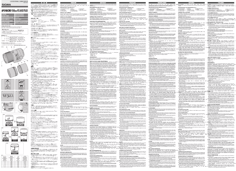 Image de la première page du manuel de l'appareil 50mm f2.8 APO EX DG OS HSM Macro 1