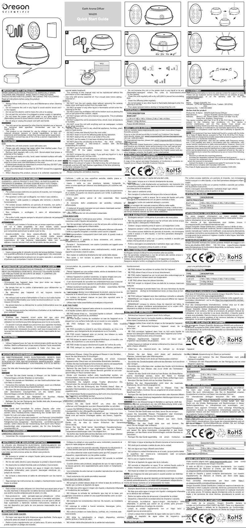 Image de la première page du manuel de l'appareil WA205