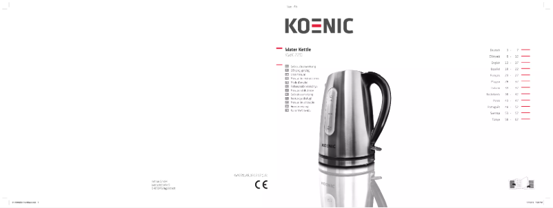 Page 1 de la notice Manuel utilisateur Koenic KWK 220