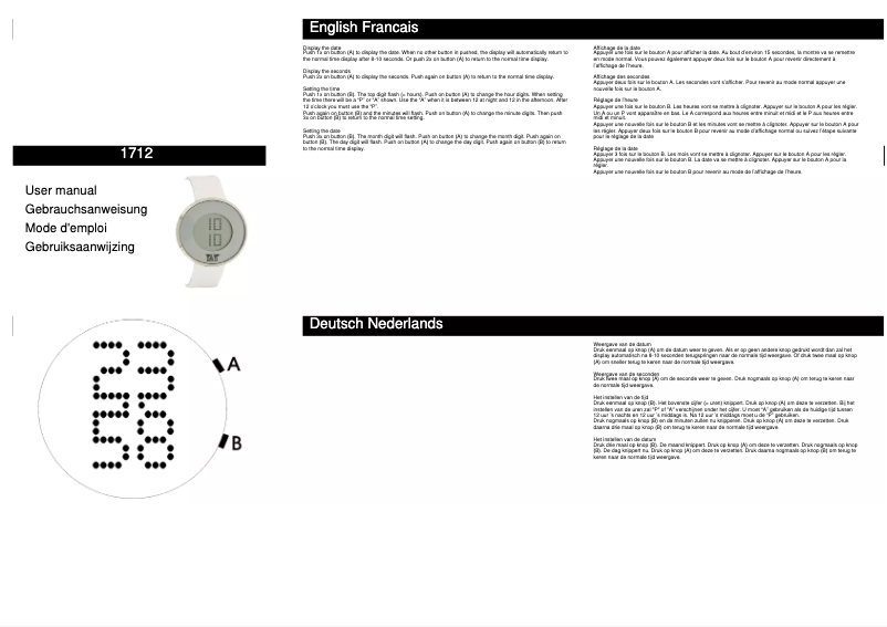 Page 1 de la notice Manuel utilisateur Davis 1712