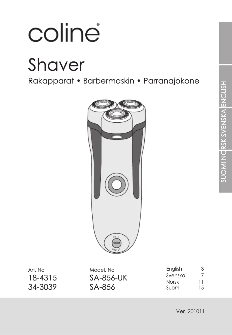 Página 1 del manual Manual de usuario Coline SA-856