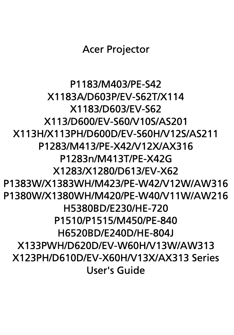 Imagen de la primera página del manual del dispositivo X133PWH