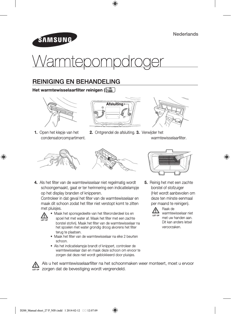 Page n°1 - Manuel utilisateur Samsung DV70F5E2HGW