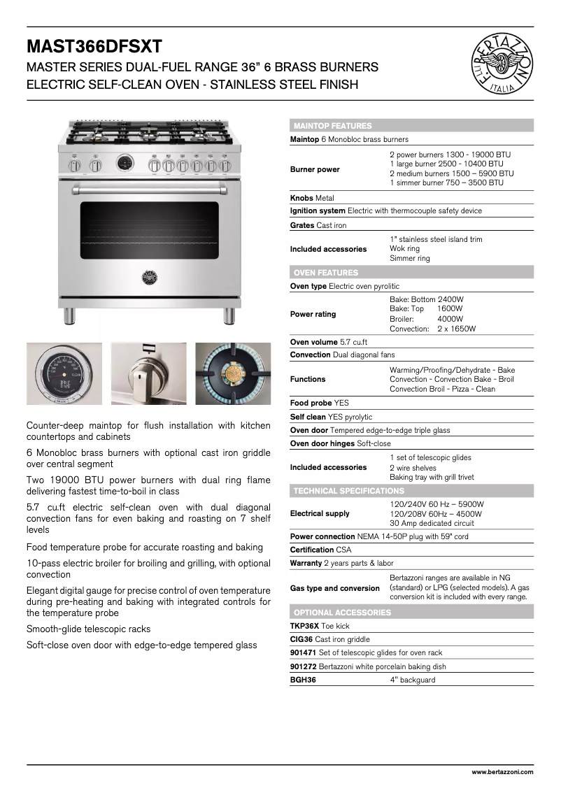 Image de la première page du manuel de l'appareil MAST366DFSXT