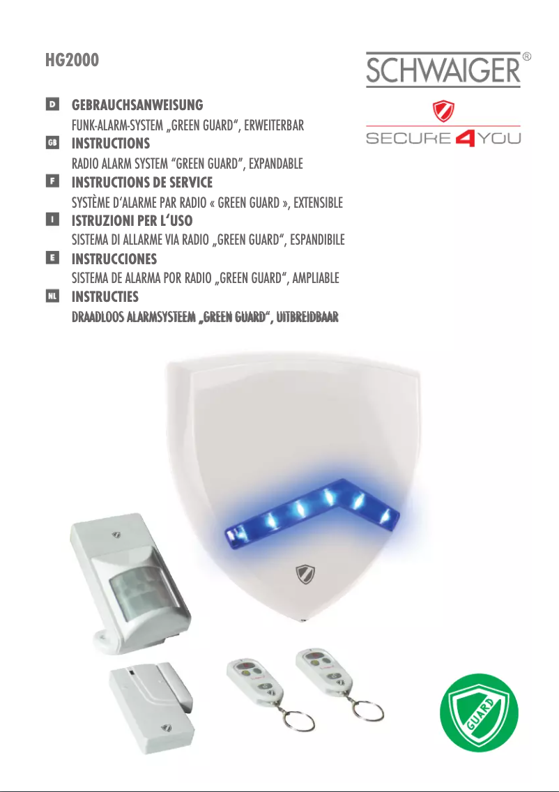 Page n°1 - Manuel utilisateur Schwaiger HG2000 532