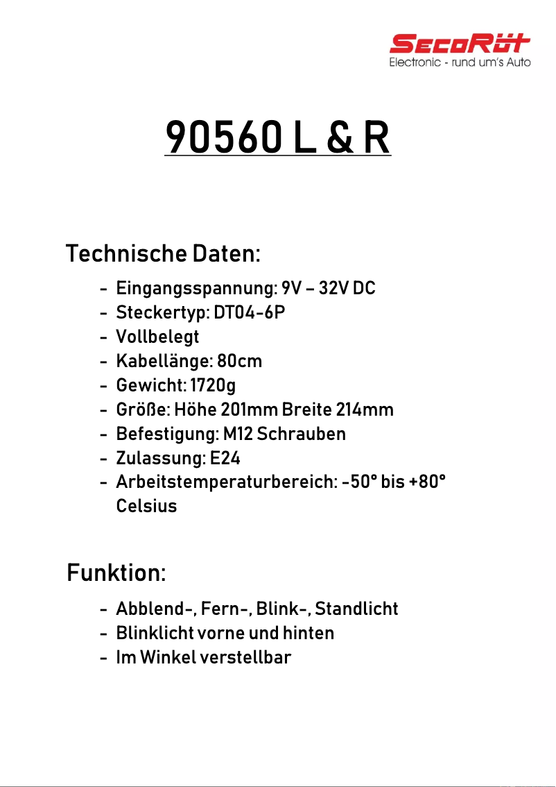 Página 1 del manual Manual de usuario SecoRüt 95860R