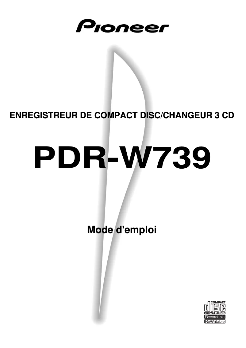 Page n°1 - Manuel utilisateur Pioneer PDR-W739