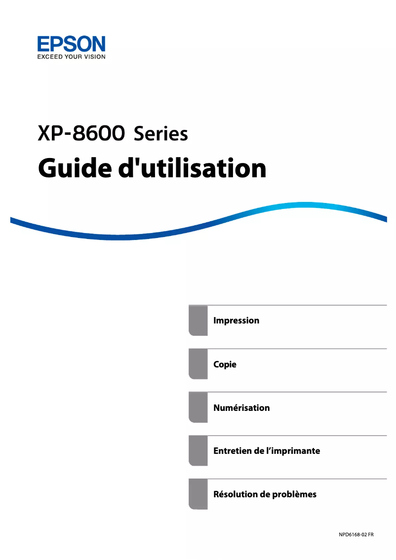 Page n°1 - Manuel utilisateur Epson XP-8605