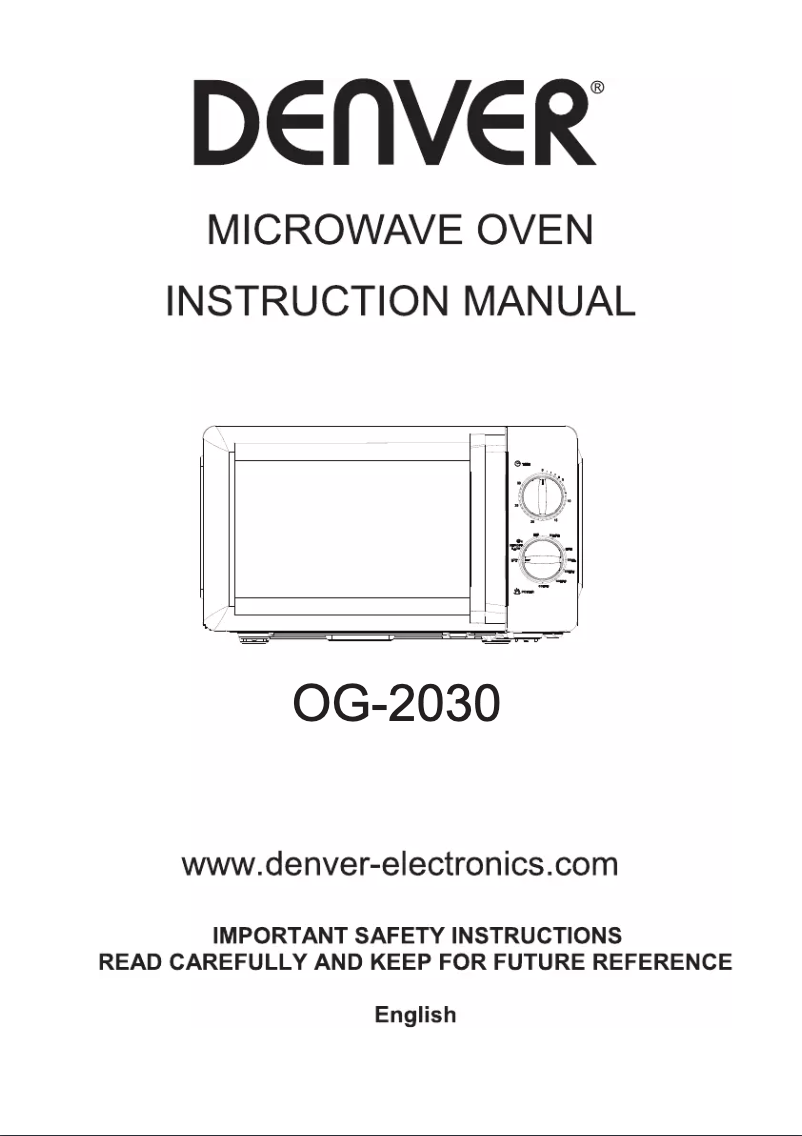 Page 1 de la notice Manuel utilisateur Denver OG-2030