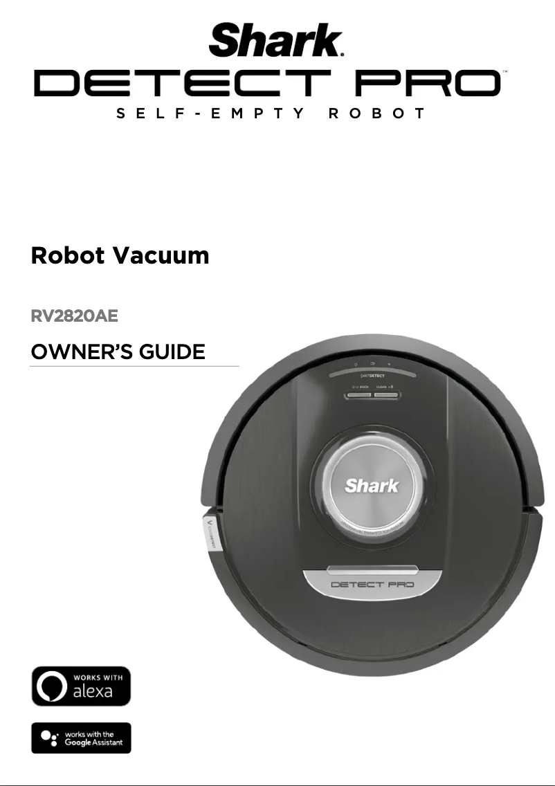 Page n°1 - Manuel utilisateur Shark Detect Pro RV2820AE