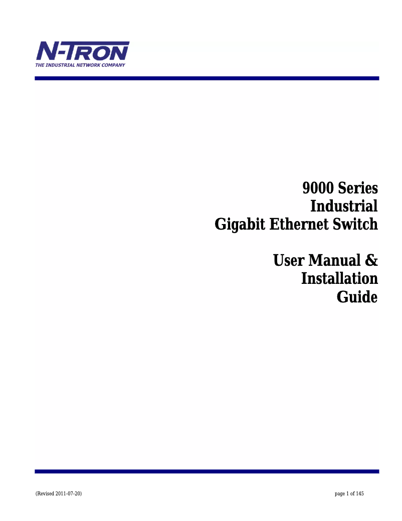 Page 1 of the manual User Manual Red Lion 9004FX-SC