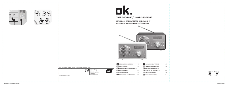 Page n°1 - Manuel utilisateur OK OWR 240-W-BT