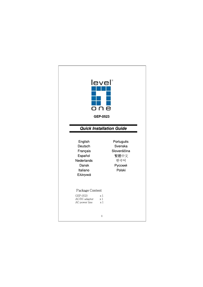Page n°1 - Fiche technique Equip GEP-0523