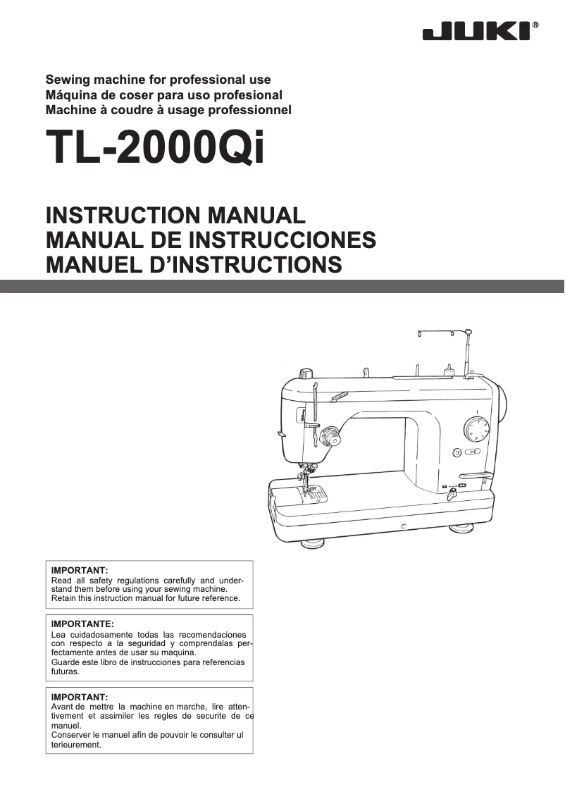 Image de la première page du manuel de l'appareil TL-2000Qi